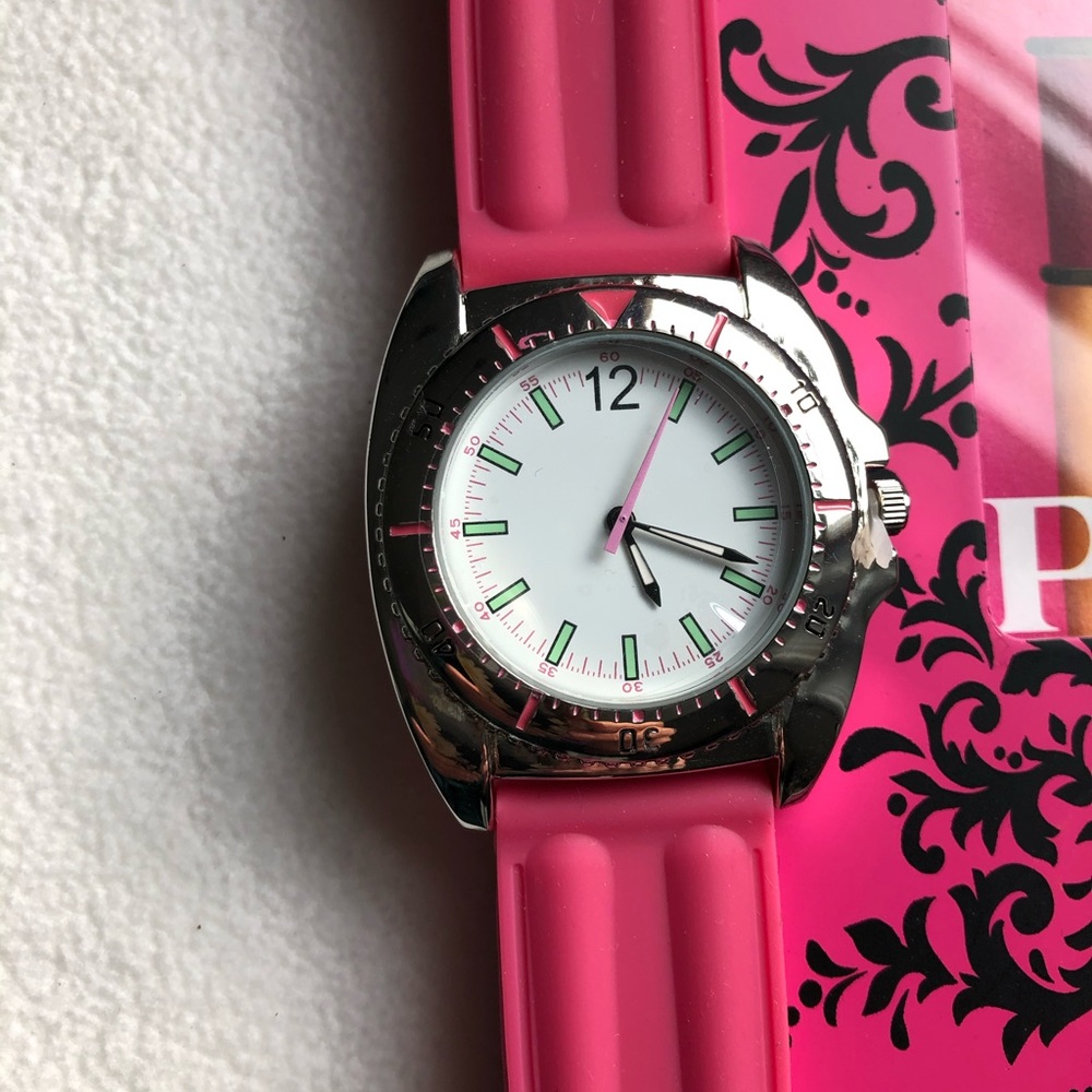 NEW! Pink Stainless Steel Oversized Watch